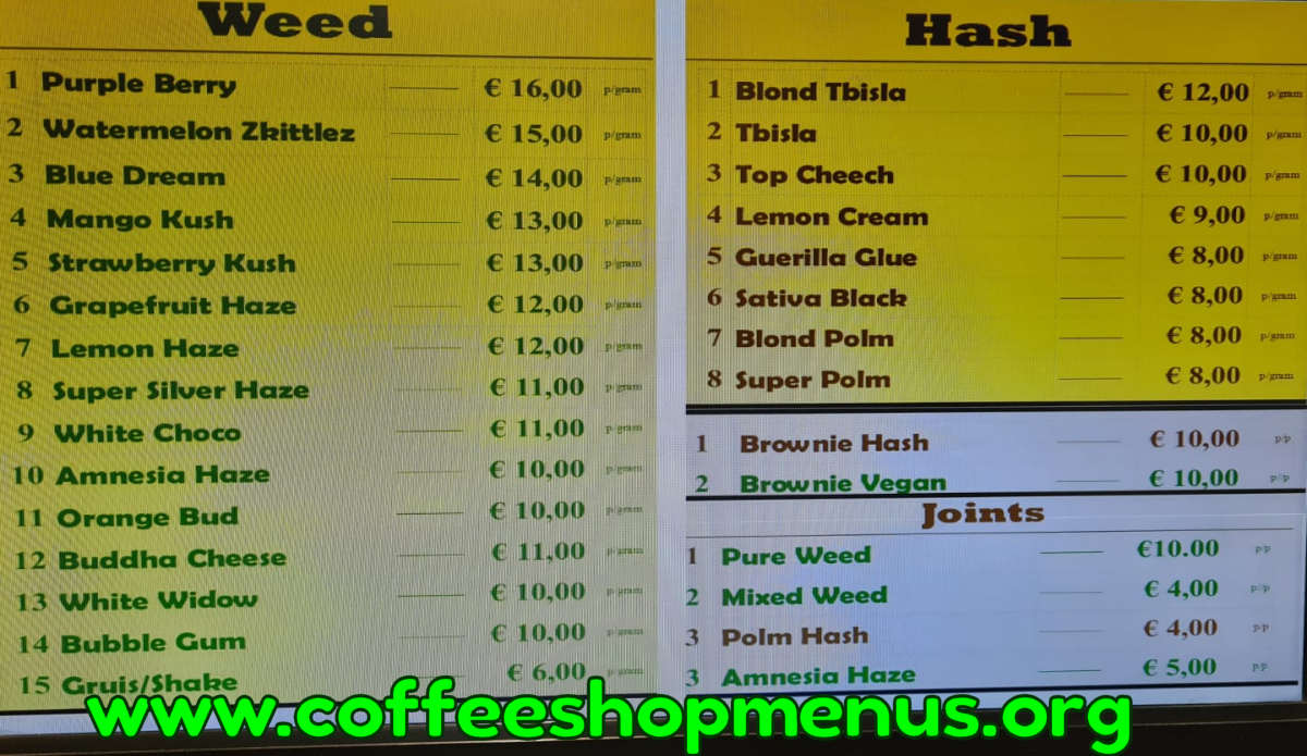 Cheech & Chong's 2 Menu 1