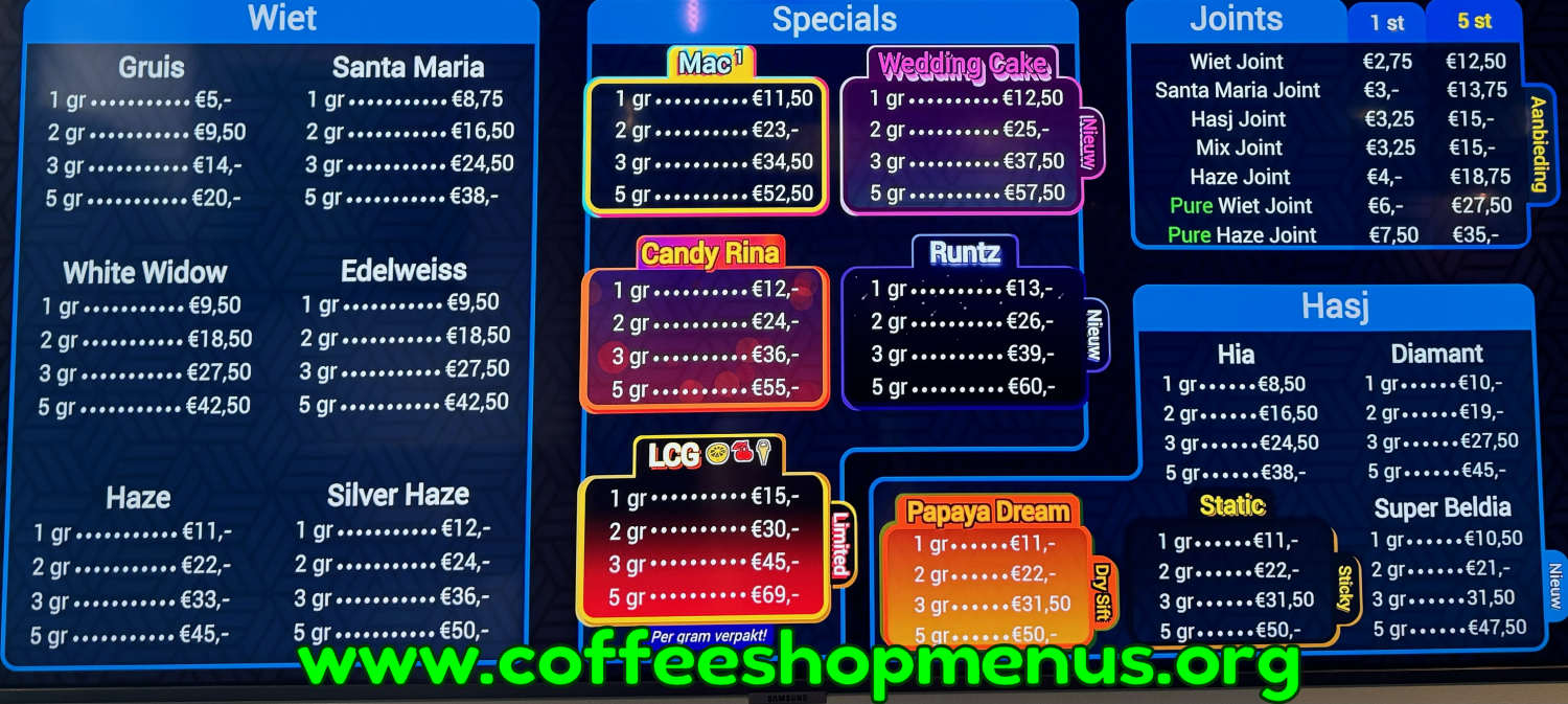 De Blikken Deur Menu 1