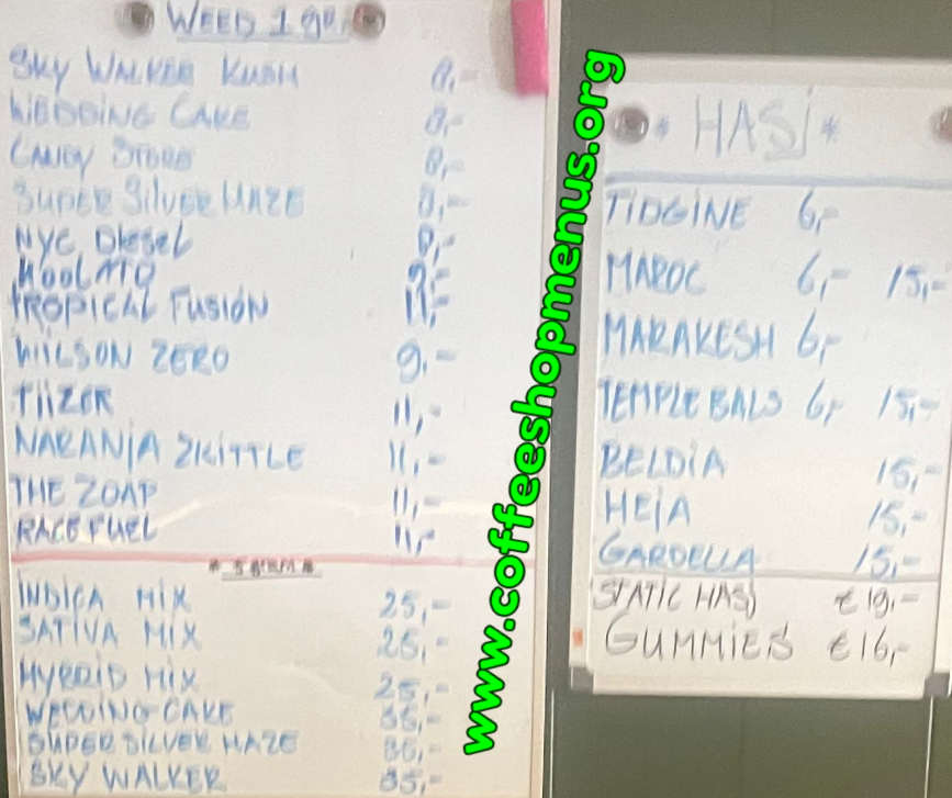 De Driemaster Menu 1