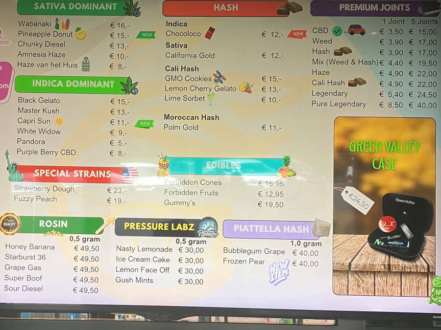 Green Valley Menu 1