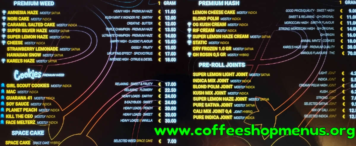 Greenhouse Centrum Menu 1