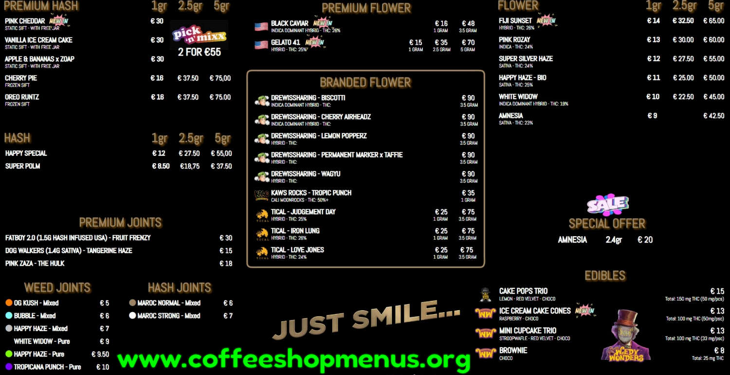 Happy Feelings Menu 1