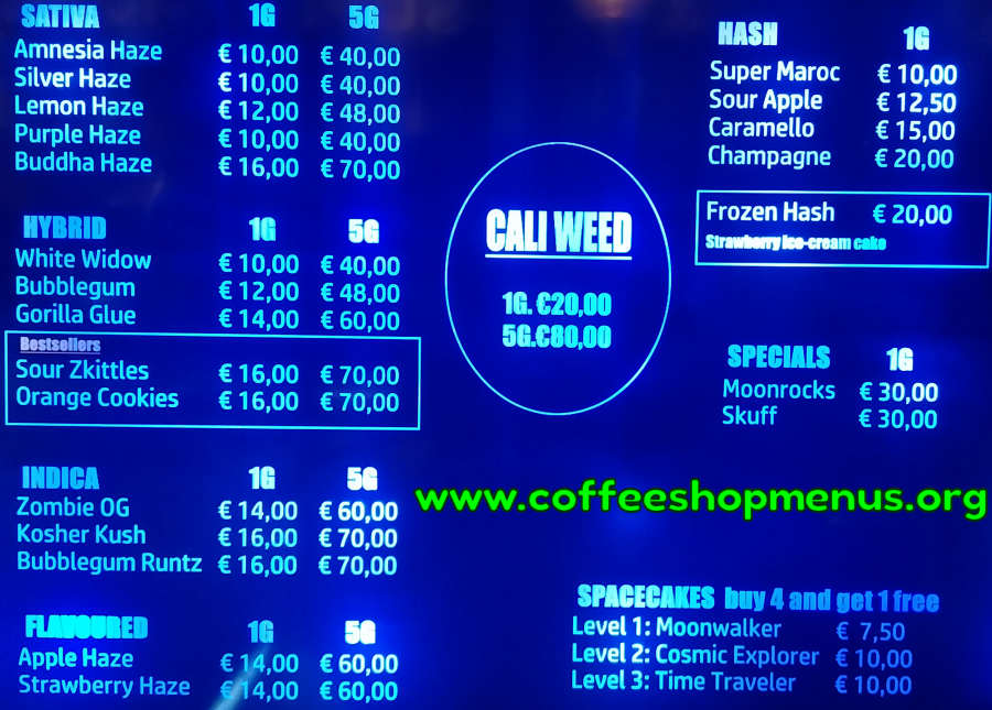 Superskunk Menu 1