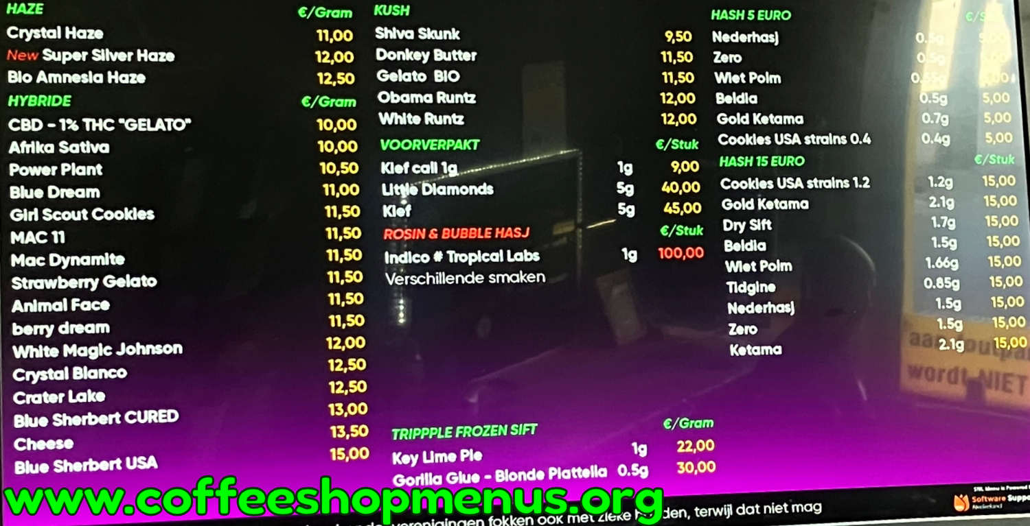 V.I.P. Shop Menu 1