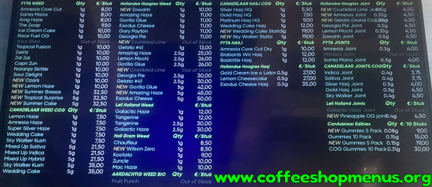 Vliegende Hollander Menu 1