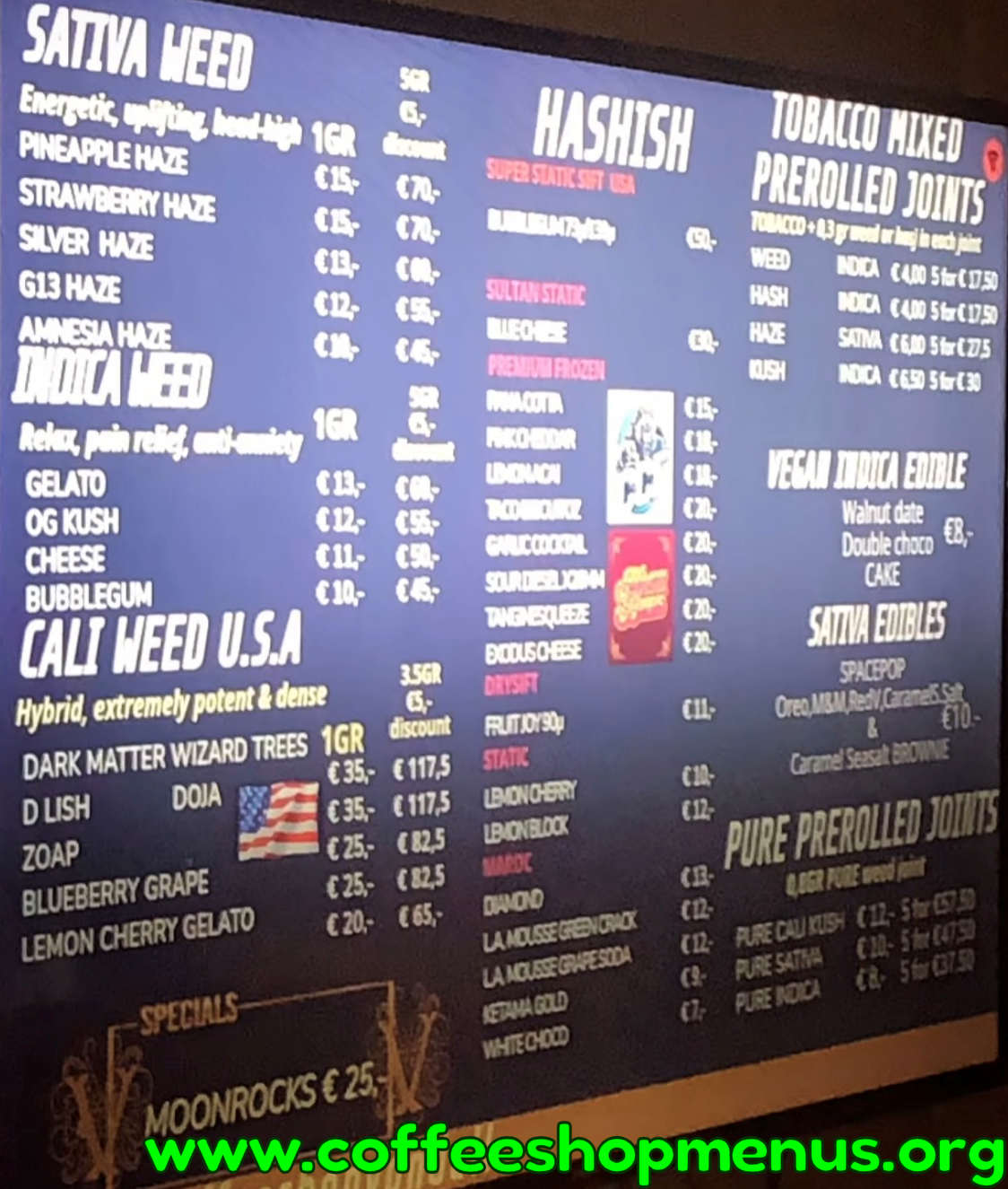 Vondel Menu 1